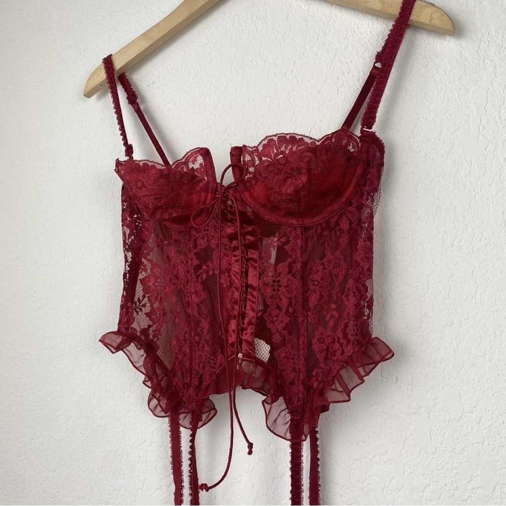 Vintage Victoria's Secret Red Bustier